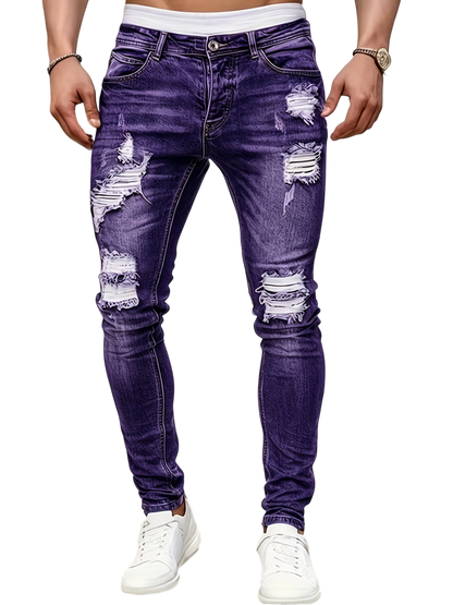 Men's Stretch Ripped Skinny Jeans