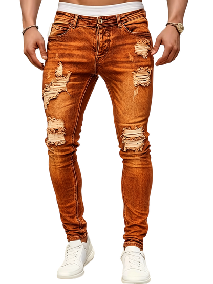Men's Stretch Ripped Skinny Jeans