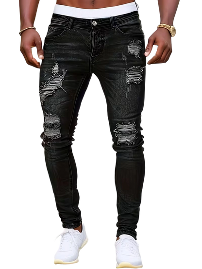 Men's Stretch Ripped Skinny Jeans