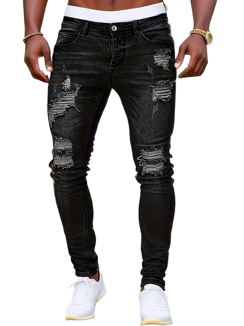 Men's Stretch Ripped Skinny Jeans