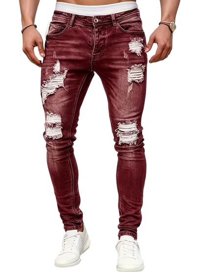 Men's Stretch Ripped Skinny Jeans