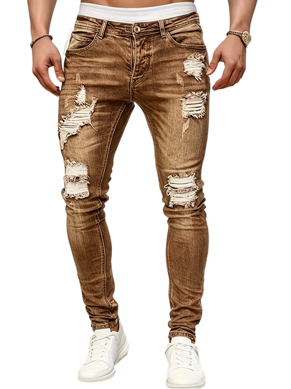 Men's Stretch Ripped Skinny Jeans
