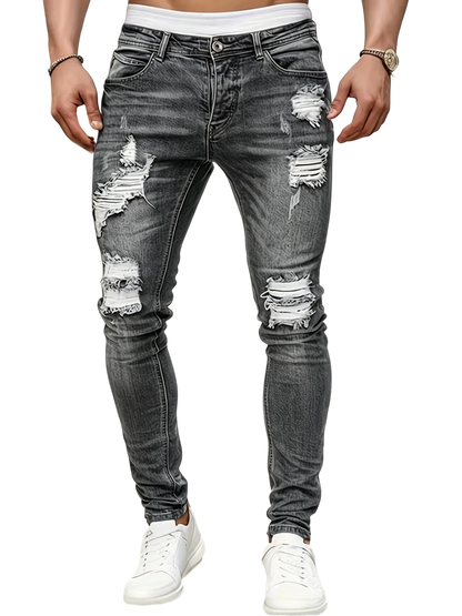 Men's Stretch Ripped Skinny Jeans