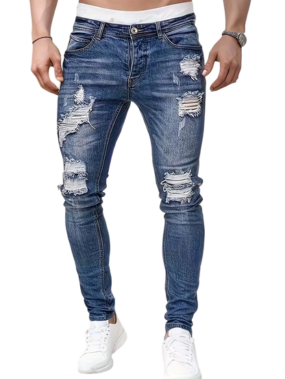 Men's Stretch Ripped Skinny Jeans
