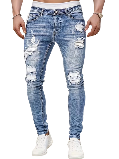 Men's Stretch Ripped Skinny Jeans