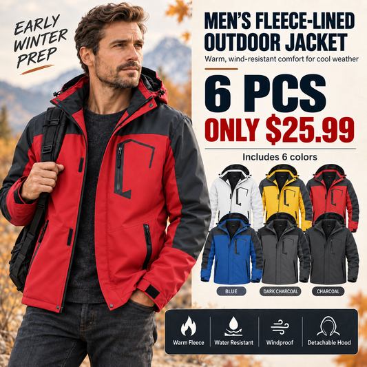 🔥 BESTSELLER | Men's Fleece-Lined Outdoor Jacket